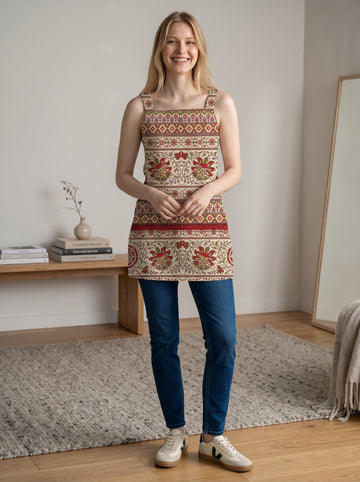 Women's Multicolour Cotton Sleeveless Top – Floral Print