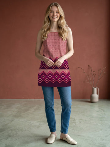 Women's Multicolour Cotton Sleeveless Top – Floral Print